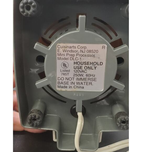 Cuisinart Mini-Prep Food Processor Model DLC-1 REPLACEMENT BASE 2 Speeds - Picture 5 of 6